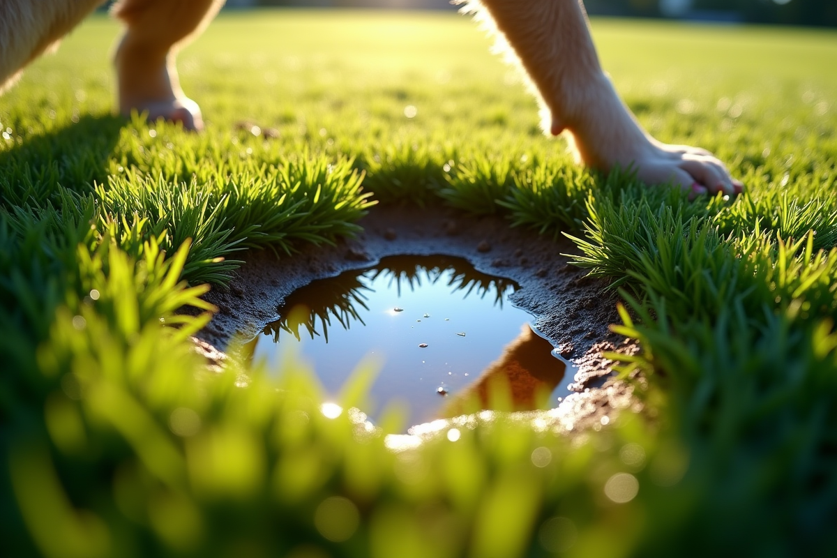 chien jardin